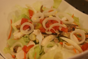Nicoise salad with egg and tinapa bits